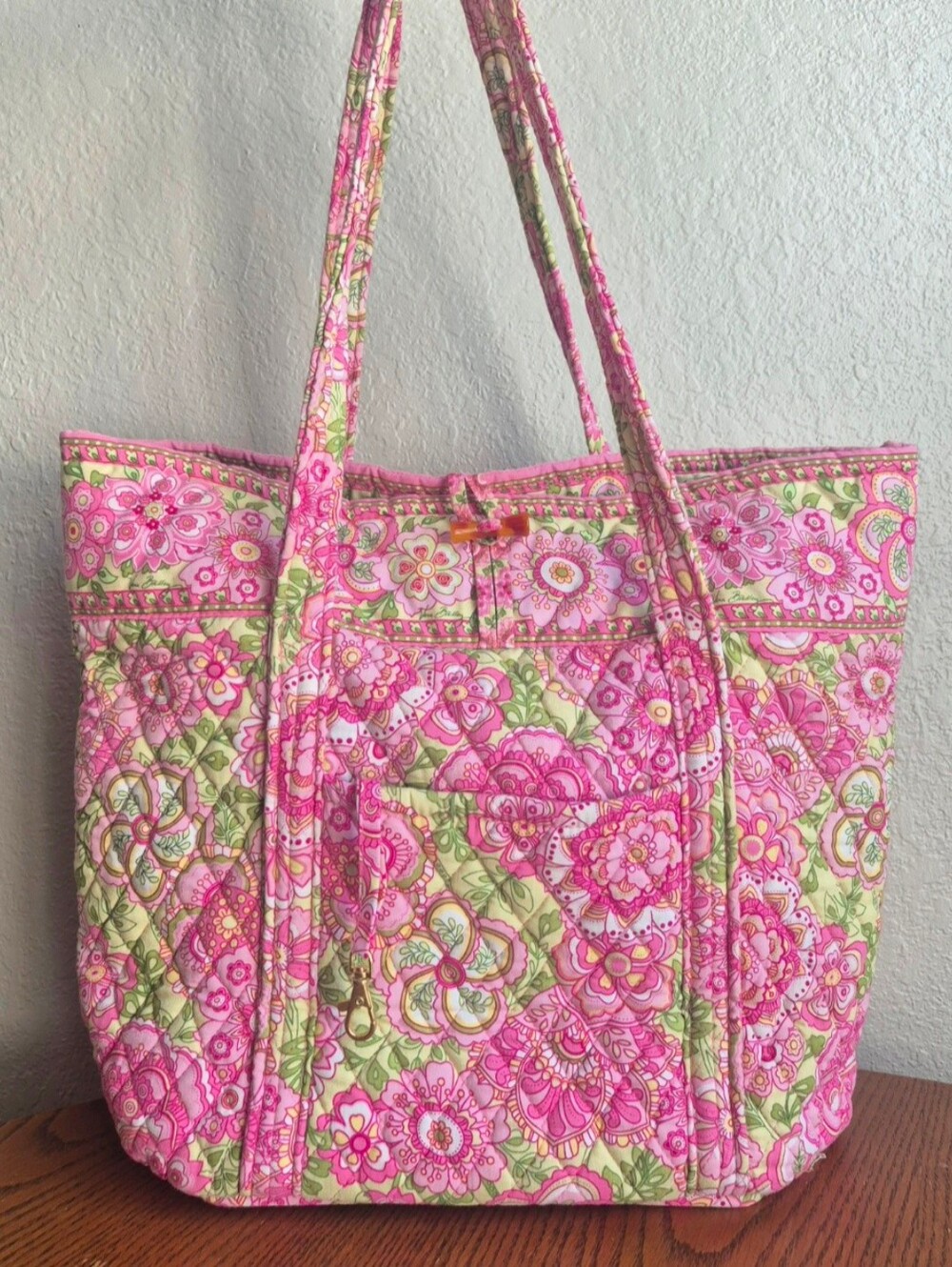 Vera Bradley Petal Pink Large Toggle Tote Shoulder Bag